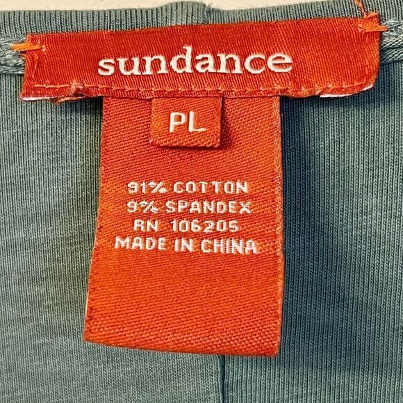 Sundance Eternal Compliment Sage Green Faux Wrap Ruched Dress Size Petite L - Picture 5 of 10